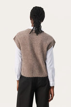 Load image into Gallery viewer, Part Two Landa textural herringbone knit tank Mink Melange
