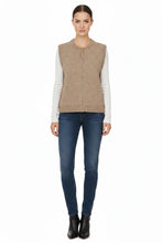 Load image into Gallery viewer, Numph Fuette zip front knit vest Silver Mink
