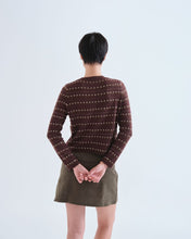 Load image into Gallery viewer, Compañia fantastica Floral jacquard knit cardigan Brown Flower
