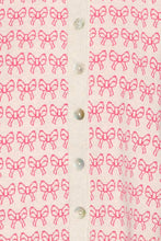 Load image into Gallery viewer, Ichi Brielle bow cardigan Oatmeal Pink
