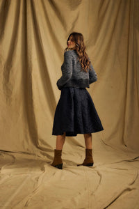 One Collective Natron textured sweater Maritime Blue