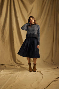 One Collective Natron textured sweater Maritime Blue