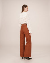 Load image into Gallery viewer, Grace &amp; Mila Samba corduroy patch pocket wide trousers Brick
