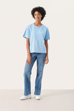 Load image into Gallery viewer, Part Two Anne loose fit T shirt Placid Blue
