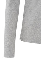 Load image into Gallery viewer, YAYA Polo shirt fine knit rib Medium Grey Melange
