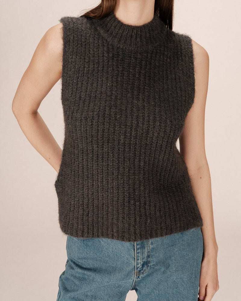 Grace & Mila Sablon knitted tank Anthracite