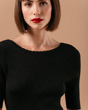 Load image into Gallery viewer, Grace &amp; Mila Lisalou sparkly lightweight knit Noir
