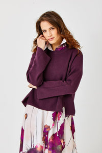 Suzy D Tadea oversize rib knit Aubergine