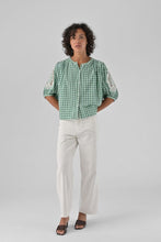 Load image into Gallery viewer, Orfeo Adrian Check blouse with lace - CW CW 
