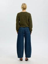 Load image into Gallery viewer, Selected Kat nep yarn short cardigan Fir Green Light Blue
