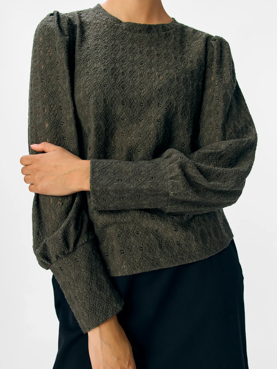 Object Laila knitted lace top Kambaba
