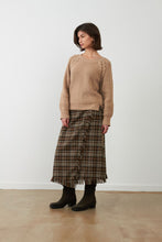 Load image into Gallery viewer, Orfeo Whitney ckecked fringed skirt Autumn Tones
