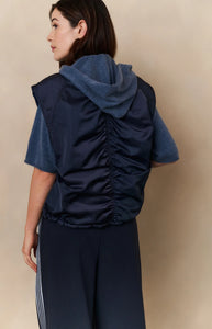 YAYA Reversible quilted body warmer Inkwell Blue