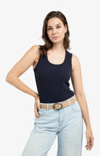 Load image into Gallery viewer, YAYA Ribbed melange vest Navy Blazer Blue - CW CW 
