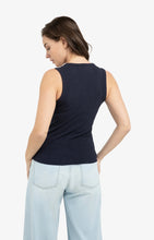 Load image into Gallery viewer, YAYA Ribbed melange vest Navy Blazer Blue - CW CW 
