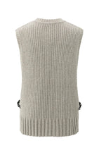 Load image into Gallery viewer, YAYA Ribbed side buckle tank Brownish Grey Melange
