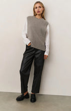 Load image into Gallery viewer, YAYA Ribbed side buckle tank Brownish Grey Melange
