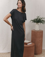 Load image into Gallery viewer, Grace and Mila Khloe silk touch jersey dress Anthracite
