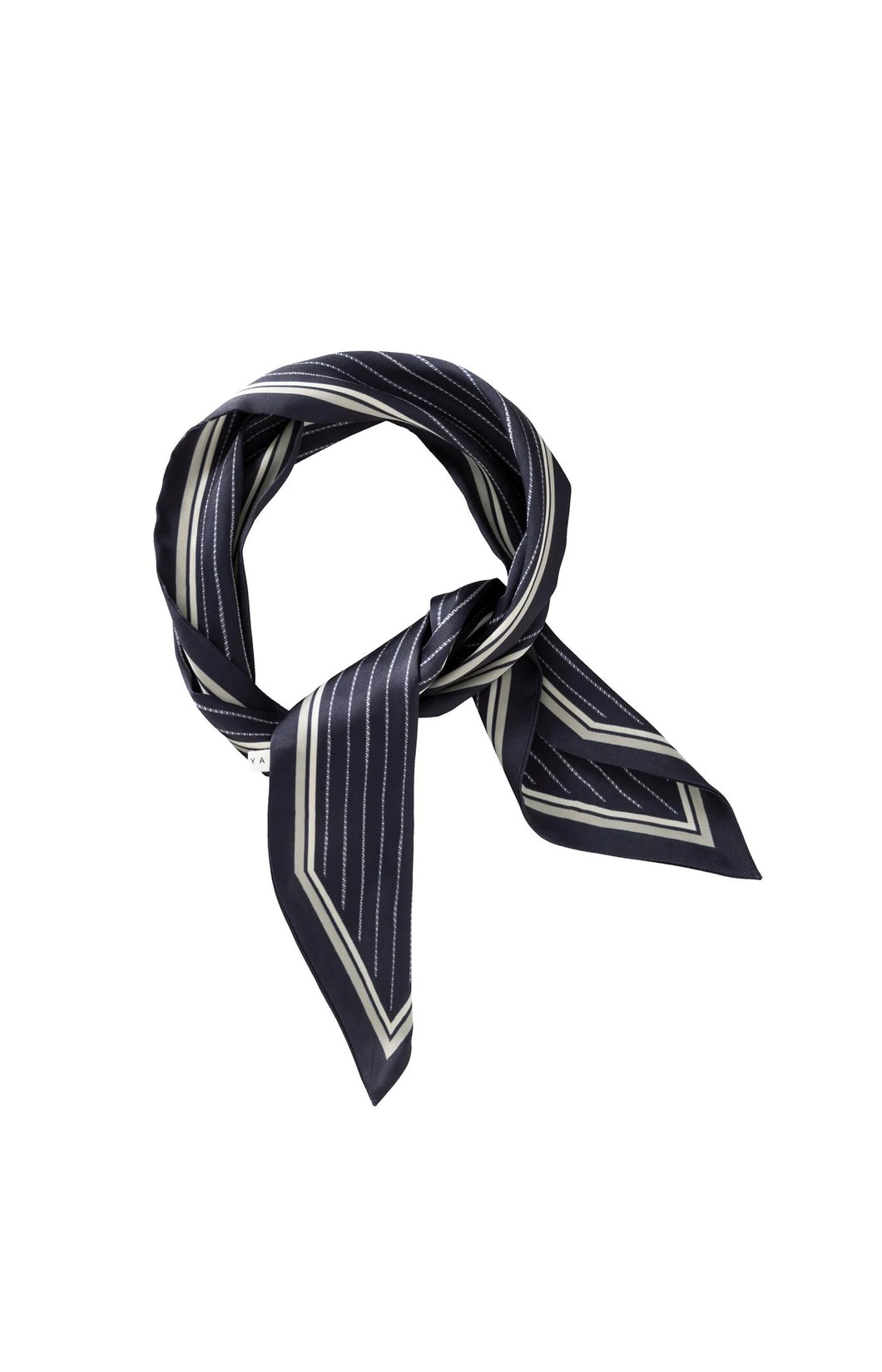 YAYA Fine stripe scarf Inkwell Blue