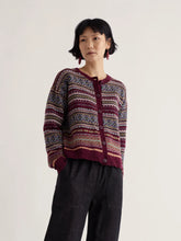 Load image into Gallery viewer, Seasalt copperhouse wool blend cardigan Larkspur Dark Hellebore
