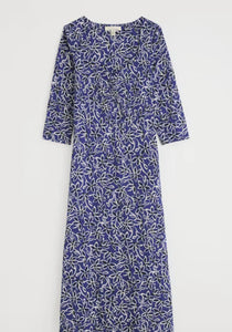 Seasalt 3/4Secret Cove dress Harbour Floral Washed Marine