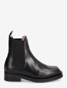 Selected Femme Saga classic leather Chelsea boot Black