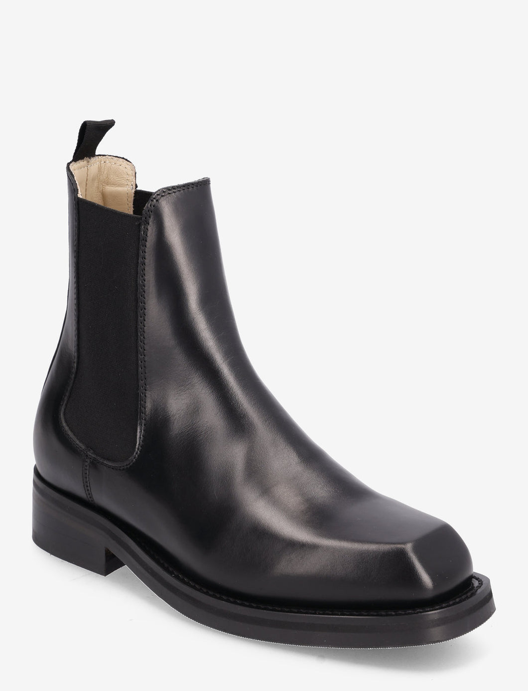 Selected Femme Saga classic leather Chelsea boot Black