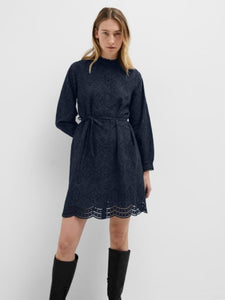 Selected Femme Tatiana Broderie Anglaise shirt dress Dark Sapphire