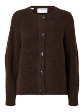 Load image into Gallery viewer, Selected Lulu short cardigan Coffee Bean
