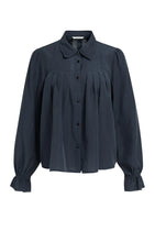 Load image into Gallery viewer, YAYA Pleated detail shirt Dark Navy
