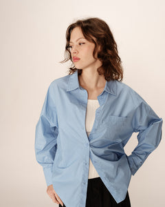 Grace & Mila Paris oversized cotton shirt Bleu