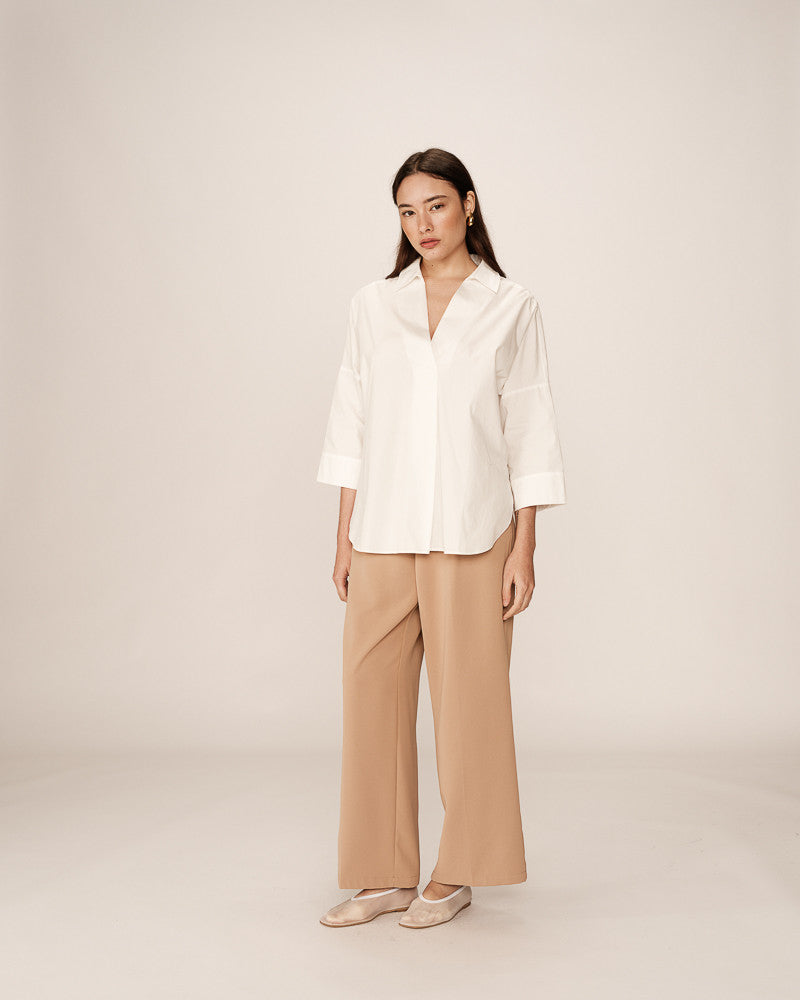 Grace & Mila Pavel relaxed poplin shirt Ecru