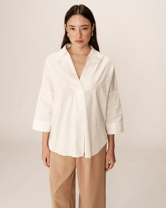 Grace & Mila Pavel relaxed poplin shirt Ecru