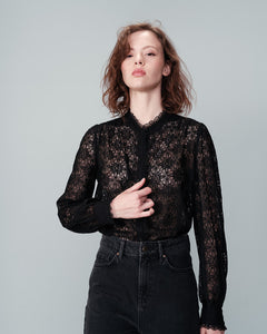 Grace & Mila nora lace shirt Noir