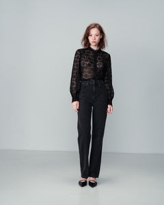 Grace & Mila nora lace shirt Noir