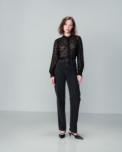 Grace & Mila nora lace shirt Noir