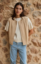 Load image into Gallery viewer, YAYA summer sleeveless jacket with drawstrings Desert Beige - CW CW 
