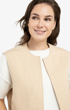 Load image into Gallery viewer, YAYA summer sleeveless jacket with drawstrings Desert Beige - CW CW 
