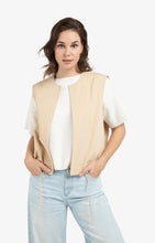 Load image into Gallery viewer, YAYA summer sleeveless jacket with drawstrings Desert Beige - CW CW 
