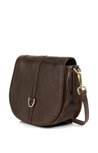 YAYA Cresent curved shoulder bag Chocolate