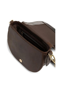 YAYA Cresent curved shoulder bag Chocolate