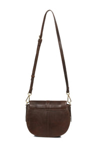 YAYA Cresent curved shoulder bag Chocolate