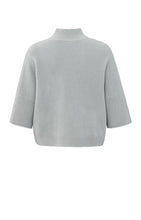 Load image into Gallery viewer, YAYA High neck three quarter sleeve soft knit Harbour Mist Grey
