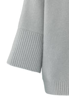 Load image into Gallery viewer, YAYA High neck three quarter sleeve soft knit Harbour Mist Grey
