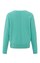 Load image into Gallery viewer, YAYA Batwing V neck soft sweater Pool Blue
