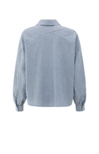 Load image into Gallery viewer, YAYA Striped shirt with yoke detail Vintage Blue
