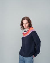 Load image into Gallery viewer, Grace &amp; Mila Nady intarsia design knit Marine
