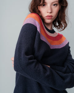 Grace & Mila Nady intarsia design knit Marine