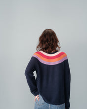 Load image into Gallery viewer, Grace &amp; Mila Nady intarsia design knit Marine
