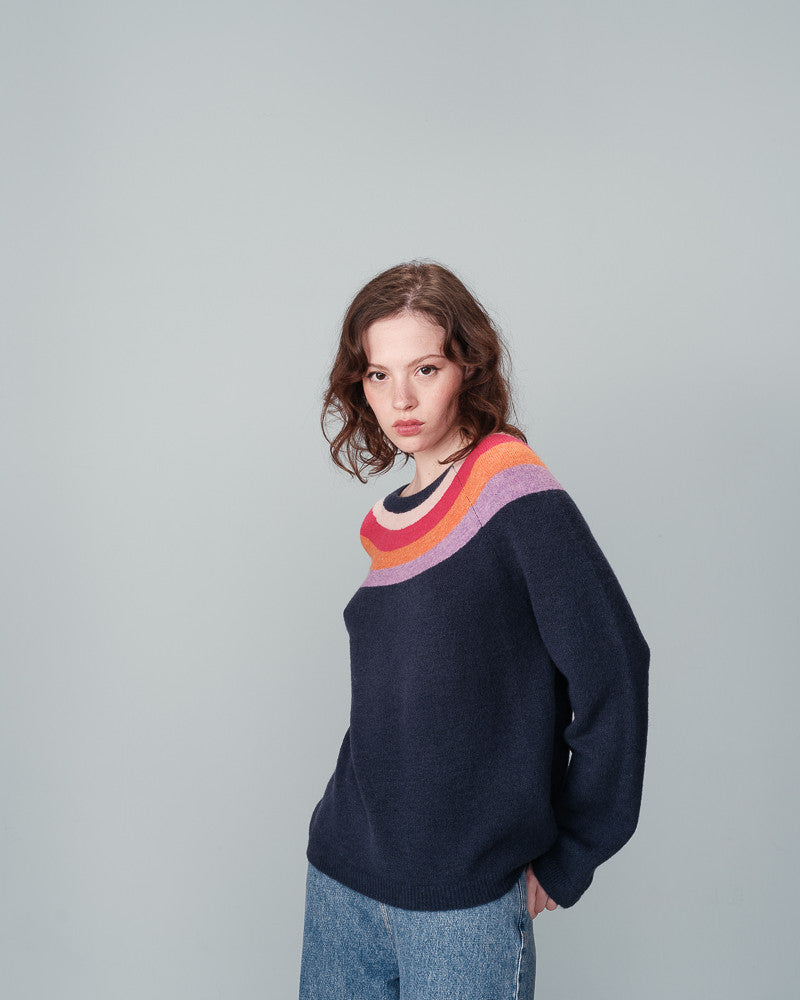 Grace & Mila Nady intarsia design knit Marine